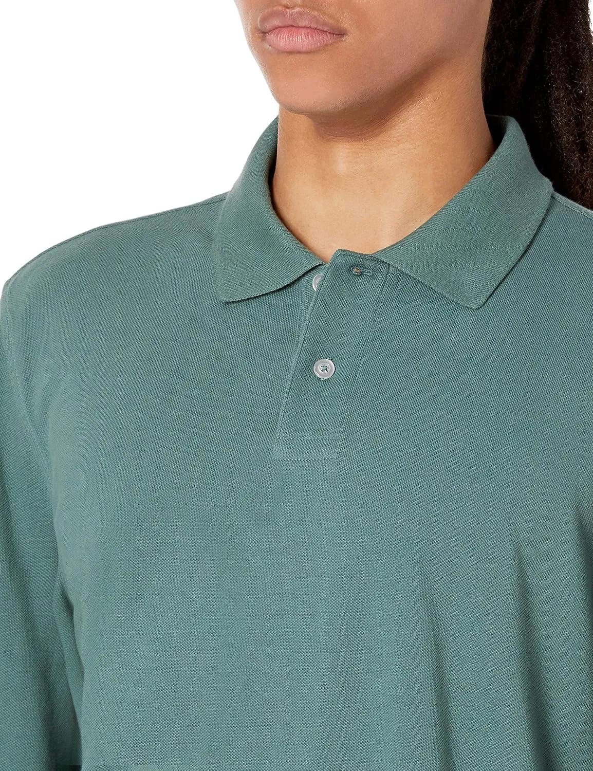 Amazon Essentials Mens Long Sleeve Polo Shirt with Collar, Regular-Fit Pique
