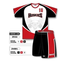 Athletic Knit Custom Sublimated Crew Neck Volleyball Uniform Design 1206