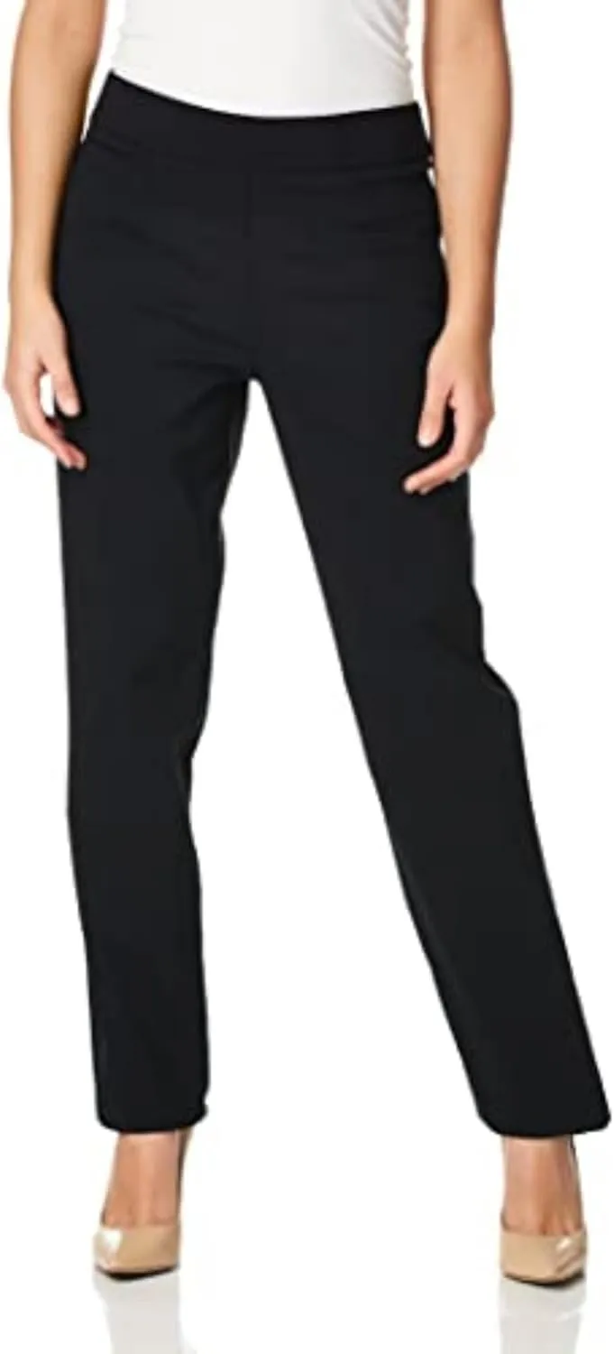 Briggs New York Women's Super Stretch Millennium Welt Pocket Pull on Career Pant (Average & Short & Tall Length)