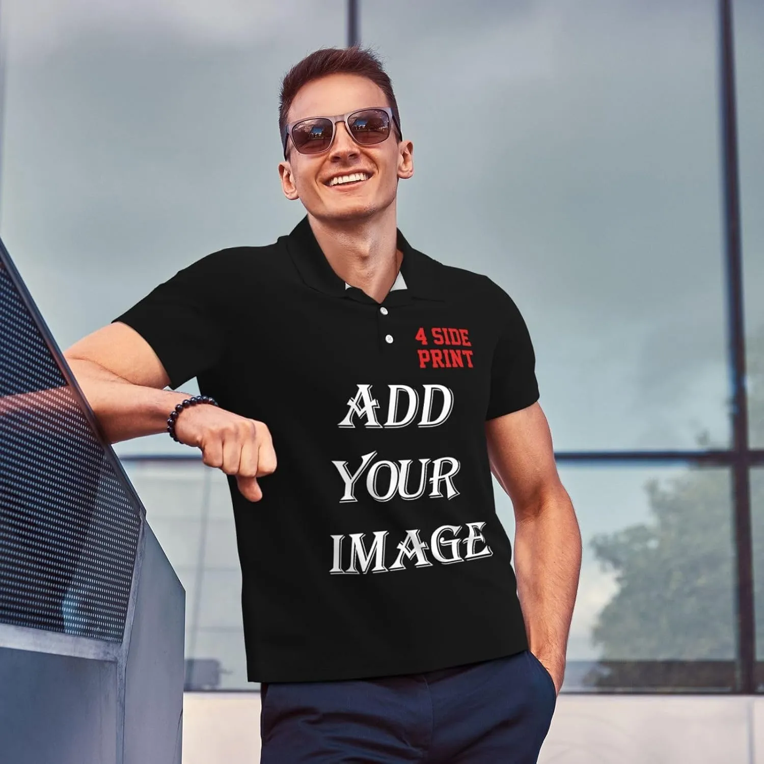 Custom Shirts for Men Customized Polo Shirts with Logo Text Photo Design Your own Valentine's Day Gift