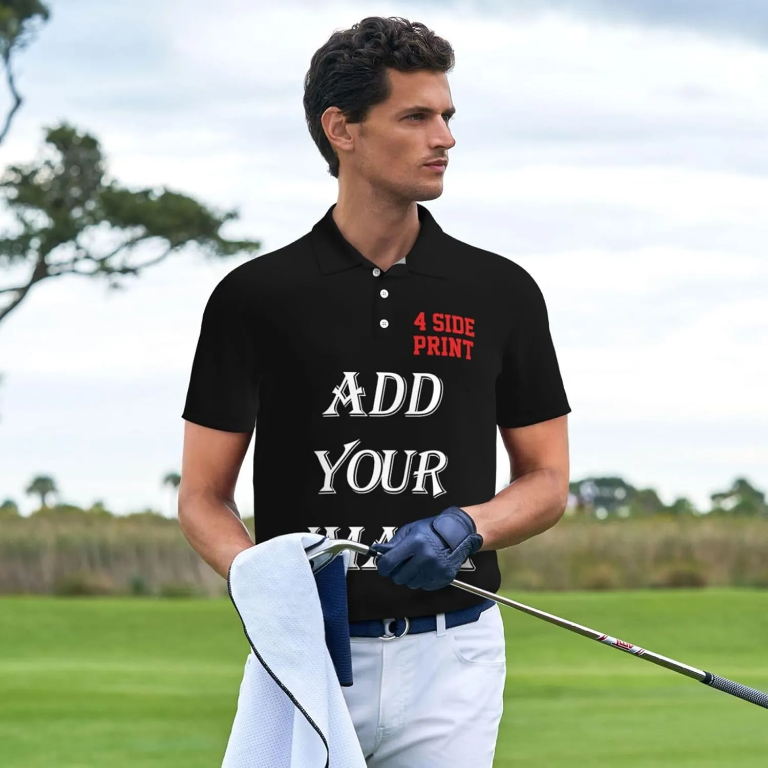 Custom Shirts for Men Customized Polo Shirts with Logo Text Photo Design Your own Valentine's Day Gift