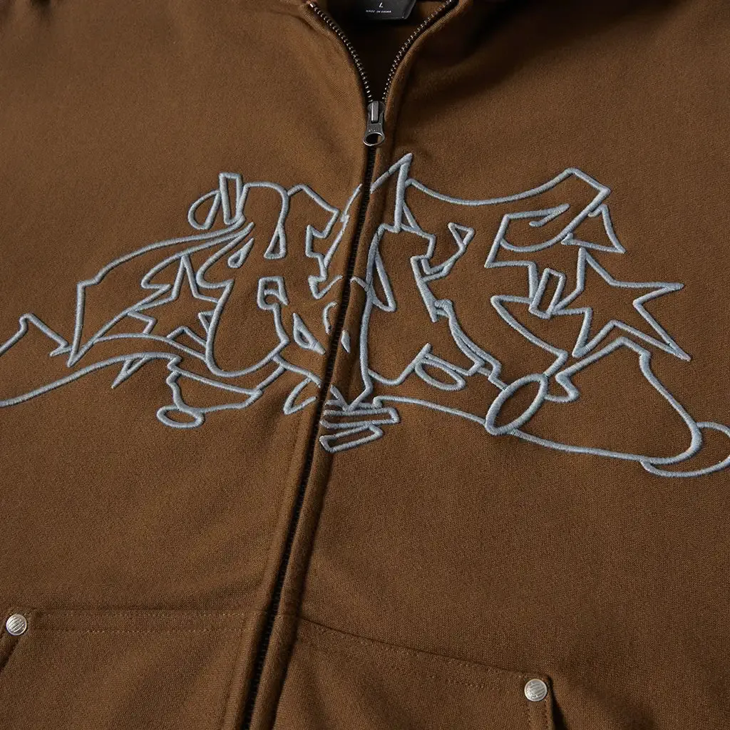 Huf Outlines Heavyweight Zip Hoodie