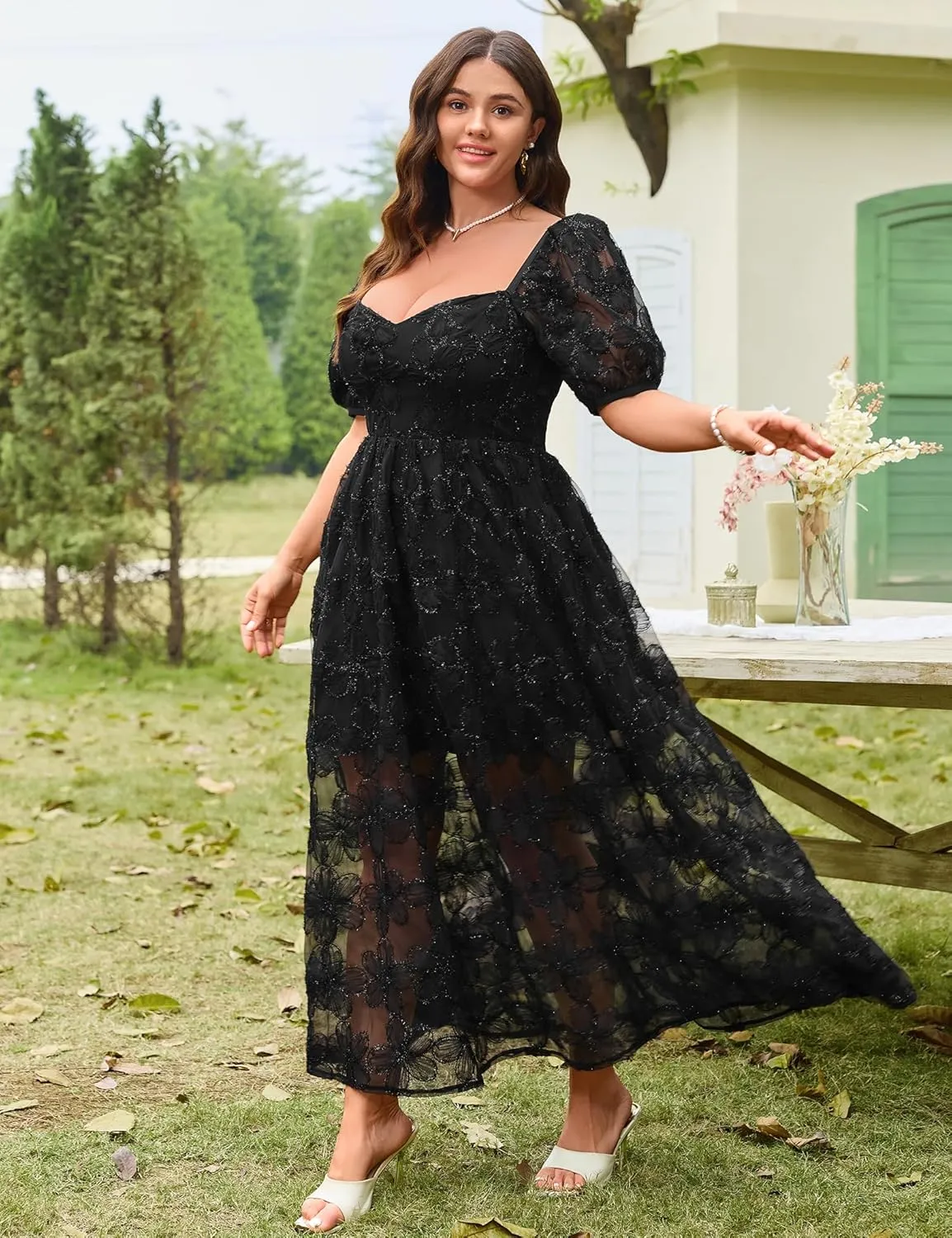 Lace Dresses for Women 2025 Elegant Classy Wedding Guest Cocktail Semi Formal Party Evening Floral Dresses