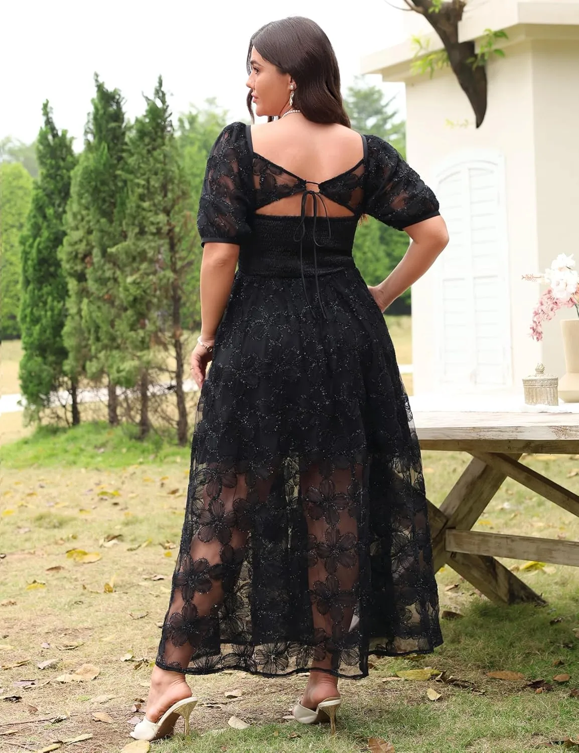 Lace Dresses for Women 2025 Elegant Classy Wedding Guest Cocktail Semi Formal Party Evening Floral Dresses