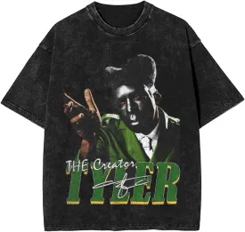 Mens and Womens Vintage Oversized Drop Shoulder Hawaiian Short Sleeve T-Shirt