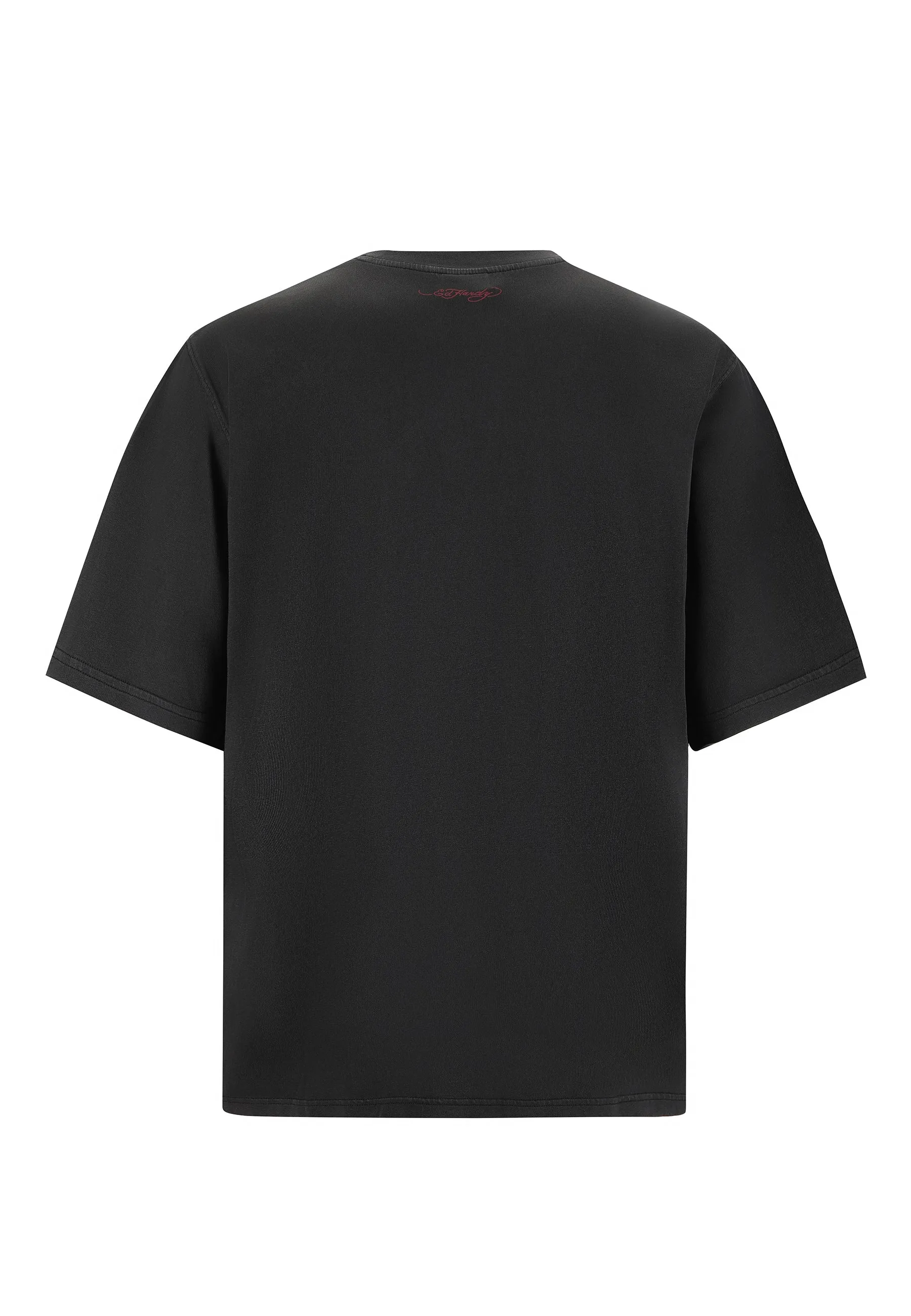 Mens La Tiger Vintage Diamante Tshirt - Black
