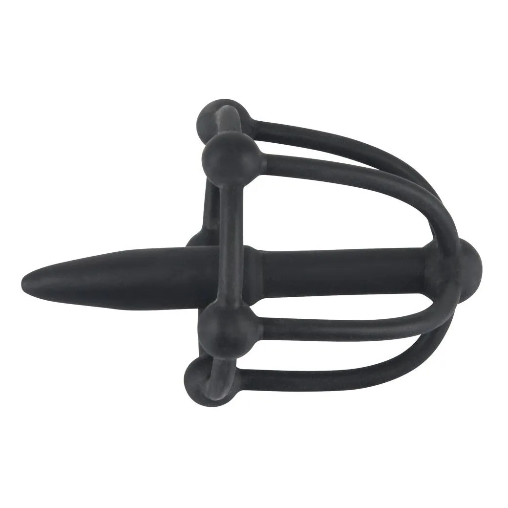 Silicone Penis Plug With Glans Cage
