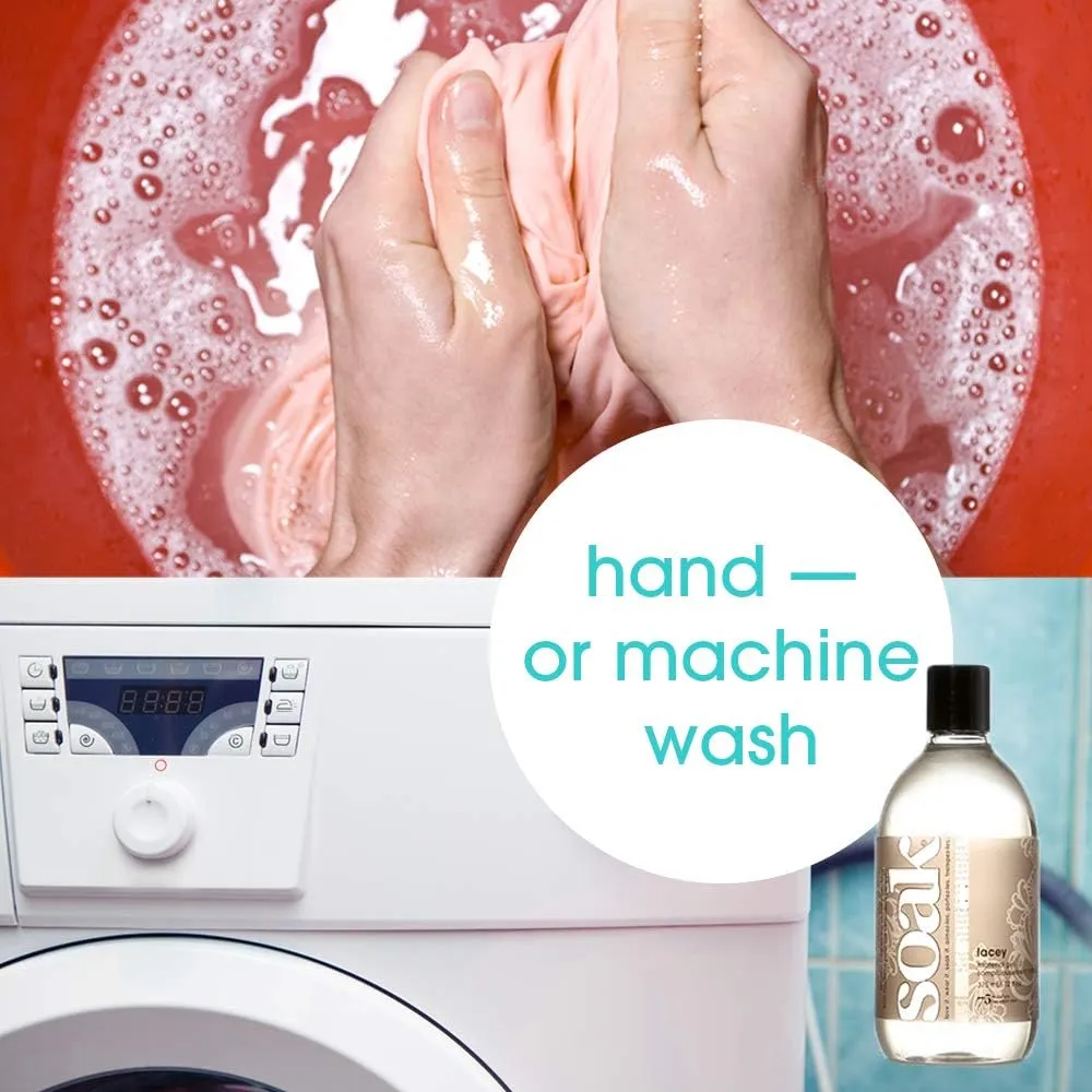 Soak Laundry Soap  No Rinse, Plant Derived Hand Wash Detergent - 375 ml / 12 fl. oz, 75  Washes (Celebration)