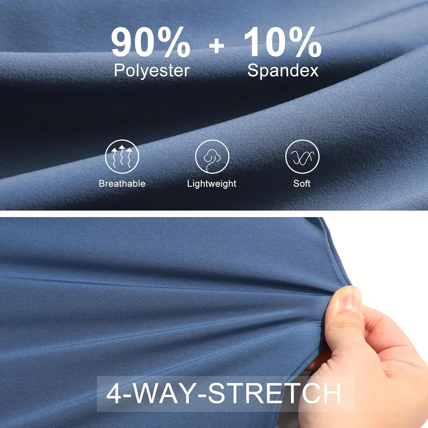 Surenow Men's Athletic Running Sweatpants Lightweight Stretch Jogger Track Pants Tapered Workout Gym Pants with Zipper Pocket