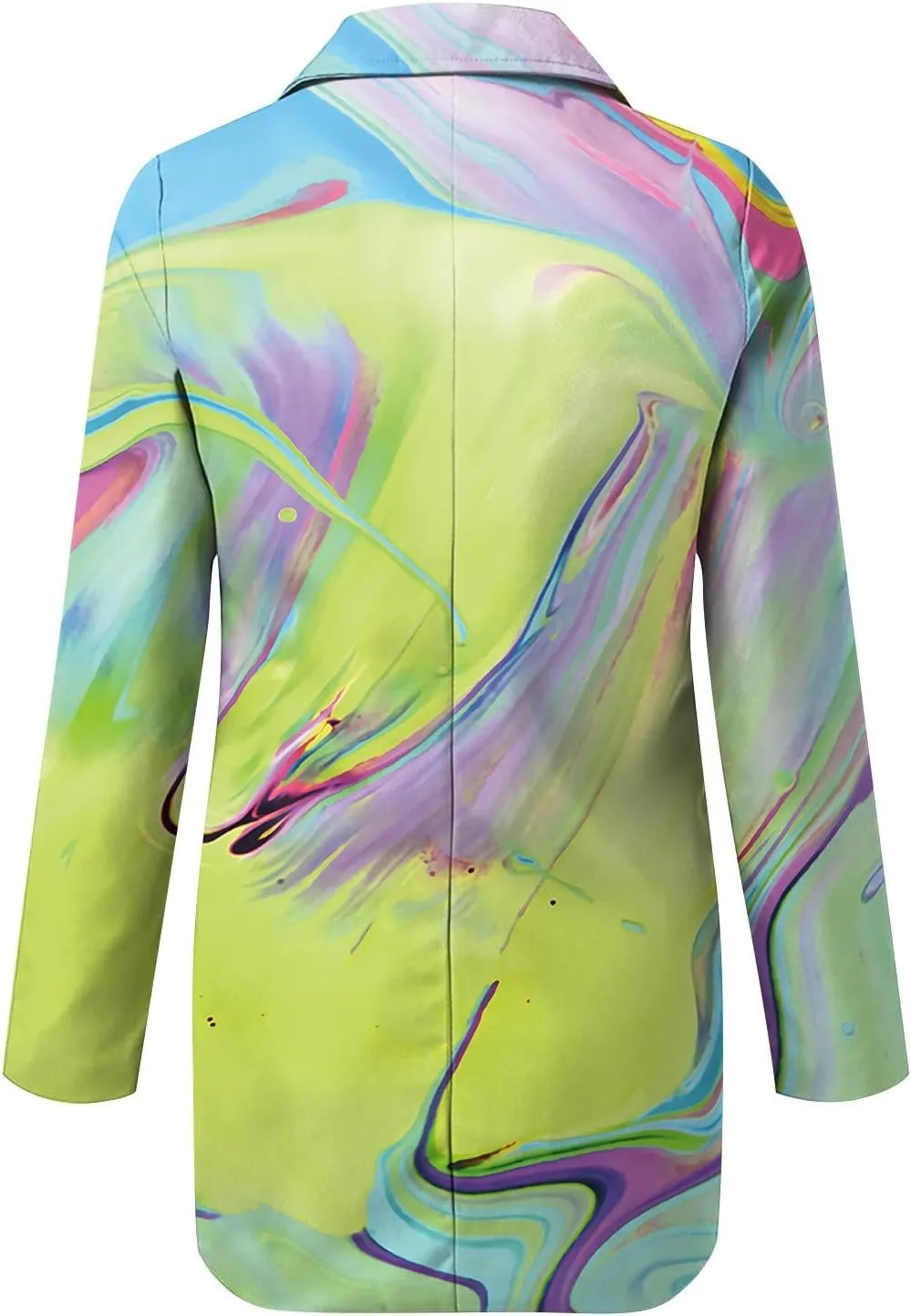 Women's Fall Casual Trendy Long Sleeve Lapel Floral Cardigan Jacket Plus Size