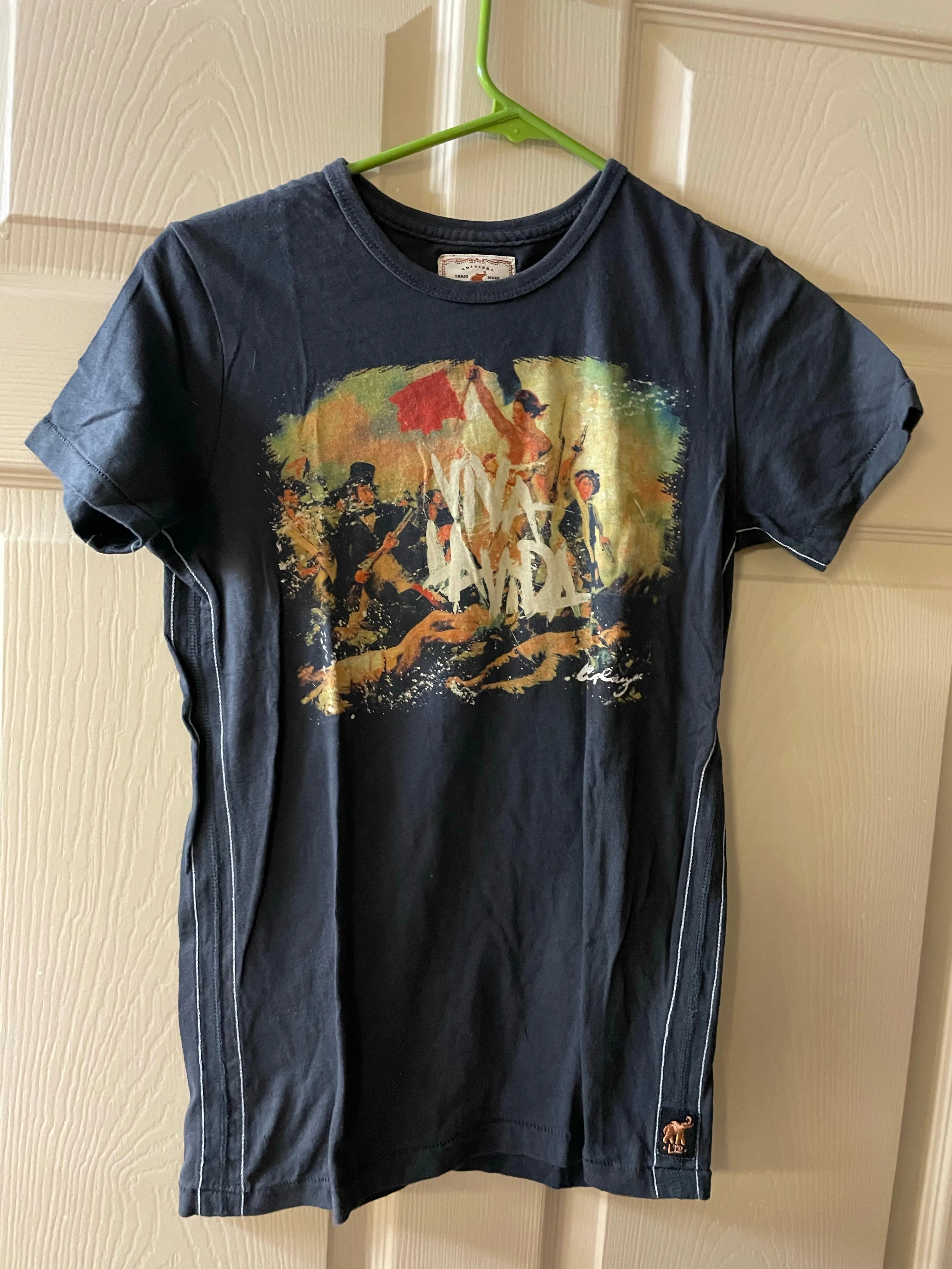 Womens Trunk Ltd COLDPLAY Viva La Vida TShirt Black Medium Cotton