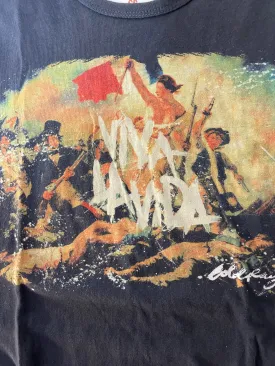 Womens Trunk Ltd COLDPLAY Viva La Vida TShirt Black Medium Cotton
